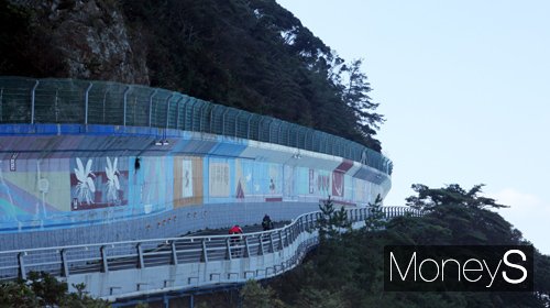 흑산일주도로 구간 중 하늘도로 모습. /사진=홍기철 기자