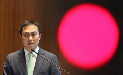 원종준 라임자산운용 대표이사가 지난 14일 오후 서울 여의도 IFC에서 최근 6200억원 규모의 사모펀드 환매 중단 사태와 관련해 브리핑 하고 있다. /사진=머니투데이 DB