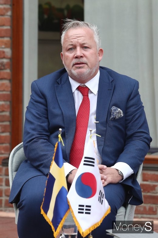 [머니S포토] 스웨덴 외교부 한반도특사 방한 기자간담회