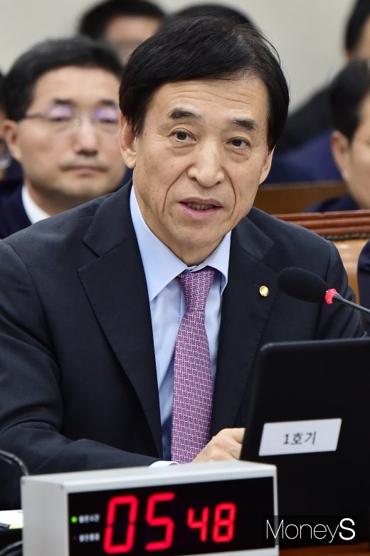 [머니S포토] 질의 답하는 이주열 한은 총재