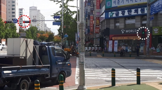 고양시, 보행자 우선 출발신호(LPI) 시범 적용 모습. / 사진제공=고양시
