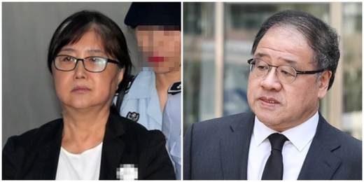 최순실(개명 최서원, 왼쪽)씨와 안종범 전 청와대 정책조정수석. /사진=뉴스1