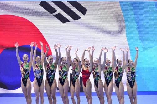 ▲대한민국 아티스틱 수영 선수들/사진제공=광주광역시