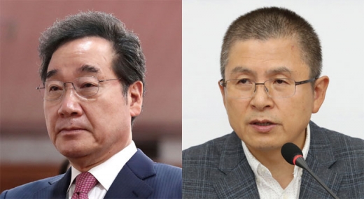 이낙연 국무총리(왼쪽), 황교안 자유한국당 대표. /사진=뉴시스