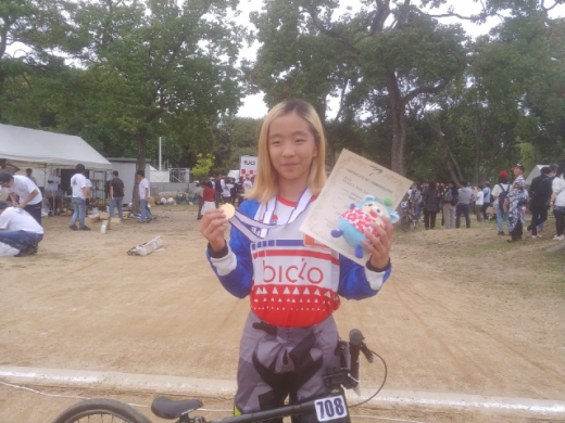 오사카 BMX 1위를 차지한 홍하랑. /사진=대한자전거연맹