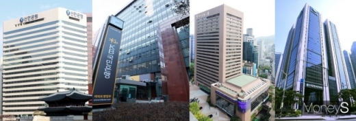 (왼쪽부터)신한금융지주, KB금융지주, 하나금융지주, 우리금융지주/사진=각 사