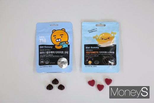 일동제약 건기식 '마이니 구미'(좌), 중국 표절 제품(우)./사진=일동제약