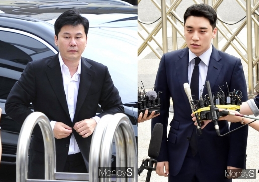 양현석 전 YG엔터테인먼트 대표(왼쪽)와 승리. /사진=임한별 기자    