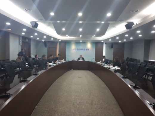 지난달 31일 열린 평택시 교육경비 보조금 심의위원회. / 사진제공=평택시