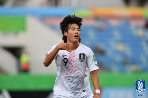 U-17 대표팀의 최민서. /사진=대한축구협회 제공