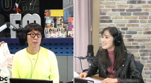 김영철(왼쪽)과 주시은 아나운서. /사진=SBS 라디오 '김영철의 파워FM' 보이는라디오 캡처