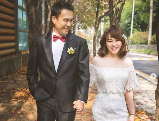 개그우먼 김현정(오른쪽)과 예비신랑. /사진=김현정 인스타그램 캡처