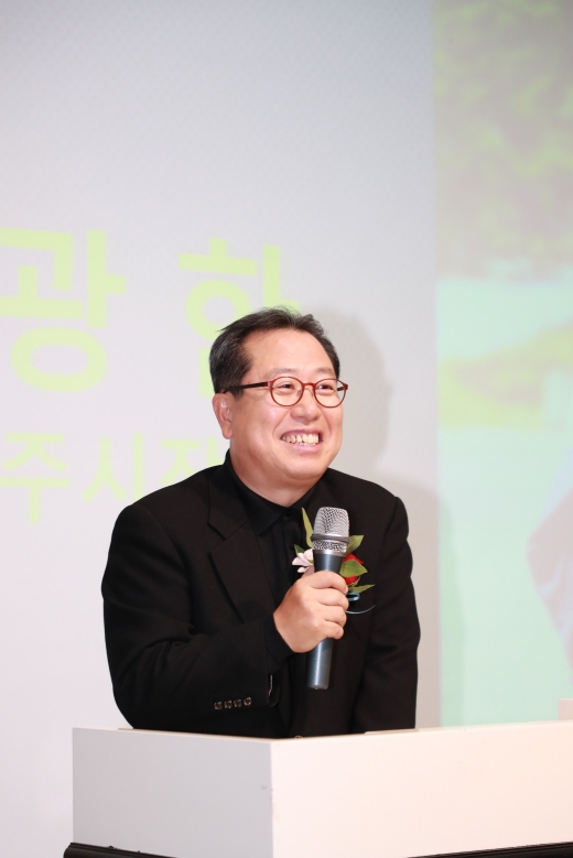 우수보육프로그램 및 UCC 경진대회에 인사말을 하고 있는 조광한 남양주시장. / 사진제공=남양주시