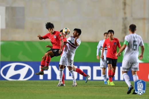 11일 오전 8시(한국시간) 브라질 비토리아에서 열린 2019 국제축구연맹(FIFA) U-17 월드컵 8강전에서 멕시코에 0-1로 패한 대한민국 U-17 축구 대표팀. /사진=대한축구협회 제공
