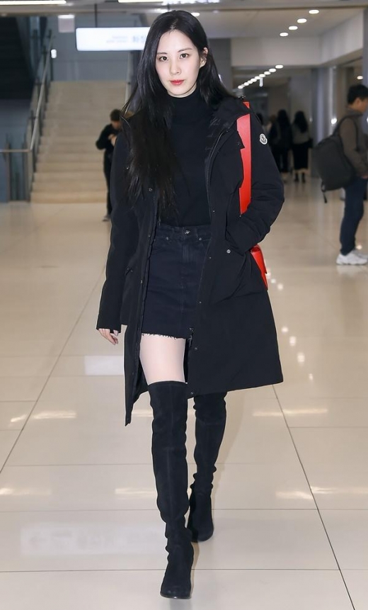 [★공항패션] 소녀시대 서현, 섹시 '블랙 퀸' 등극
