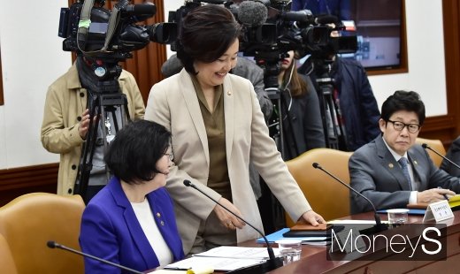 [머니S포토] 박영선 장관, 제26차 경제활력대책회의 참석