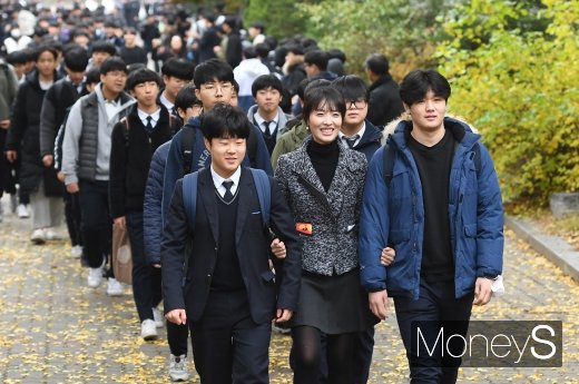 [머니S포토] 용산고 수능 출정식