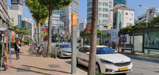 하남시 가로변에 설치된 택시 승강장. / 사진제공=하남시