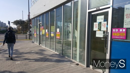 마곡지구의 한 공실상가. /사진=김창성 기자