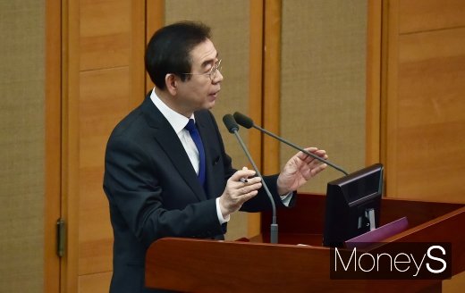 [머니S포토] 교육관련 질의 답하는 박원순 서울시장