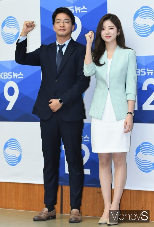 [머니S포토] 정연욱·박지원 '주말 뉴스9 파이팅!'