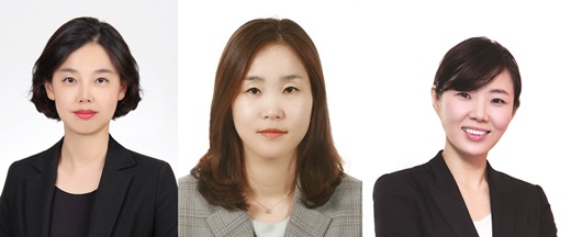 (왼쪽부터) 심미진, 임이란, 최연희 전무. /사진=LG생활건강 제공 