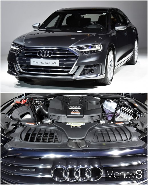 ▲ 더 뉴 아우디 A8L 55 TFSI콰트로 외장 및 3.0 V6 가솔린 직분사 터보차저 엔진(TFSI).