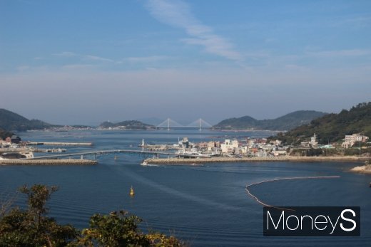 유림해변 인근에서 본 거문도 전경. /사진=박정웅 기자