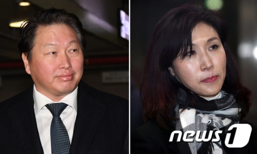최태원 SK그룹 회장(왼쪽)과 이혼을 결심한 노소영 아트센터 나비 관장. /사진=뉴스1