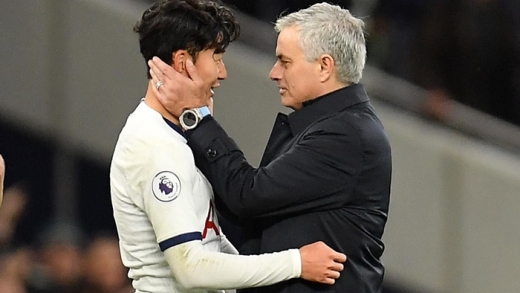 손흥민과 주제 무리뉴 감독. /사진=EPL 홈페이지