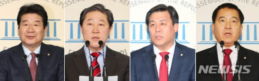 강석호(왼쪽부터 기호순으로), 유기준, 김선동, 심재철 자유한국당 신임 원내대표 후보. /사진=뉴시스        