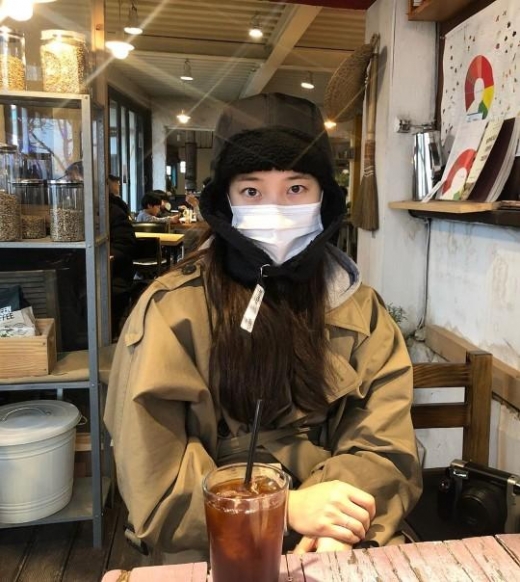 수지 근황, 마스크로 얼굴 가려도 돋보이는 '청순미모'