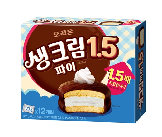 크기는↑ 가격은↓… 오리온, '생크림파이 1.5' 출시