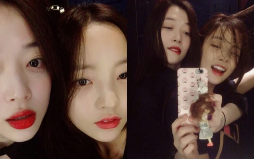 故 설리(왼쪽) 故 구하라. /사진=설리 인스타그램 캡처    