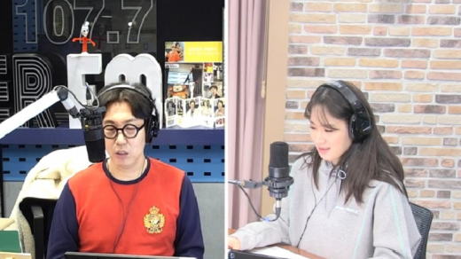 개그맨 김영철(왼쪽)과 주시은 SBS 아나운서. /사진=SBS라디오 '김영철의 파워FM' 방송화면 캡처