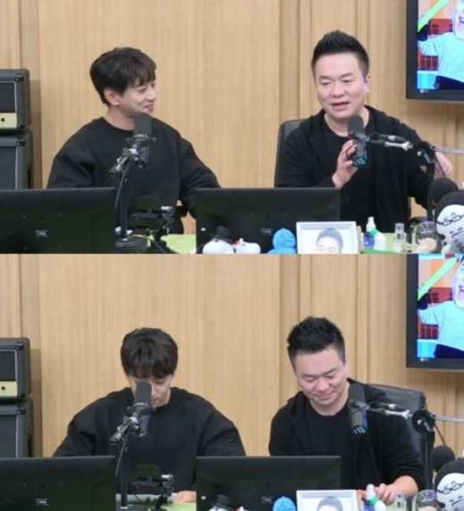 황치열(왼쪽)과 김태균. /사진=SBS 보이는라디오 화면 캡처