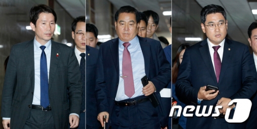 이인영 더불어민주당 원내대표(왼쪽부터), 심재철 자유한국당 원내대표, 오신환 바른미래당 원내대표. /사진=뉴스1