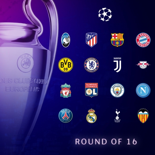 16일 오후 스위스 니옹에서 2019-2020시즌 UEFA 챔피언스리그 16강 조추첨식이 일련다. /사진=UEFA 챔피언스리그 공식 트위터