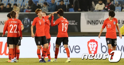 한국 일본 여자축구. /사진=뉴스1  