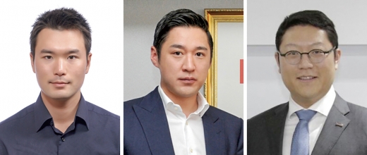 (왼쪽부터)이 이규호 코오롱인더스트리 FnC부문 최고운영책임자 전무, 윤인호 동화약품 상무, 백인환 대원제약 전무. / 사진제공=각사