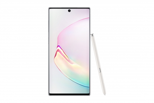 갤럭시노트10 5G 아우라 화이트 전면. /사진=삼성전자