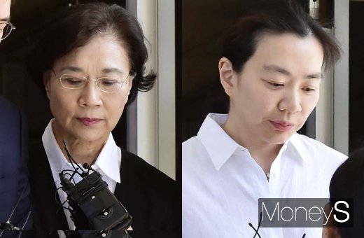 해외에서 구입한 물품을 밀수한 혐의로 재판에 넘겨진 이명희 전 일우재단 이사장(왼쪽)과 조현아 전 대한항공 부사장. /사진=임한별 기자