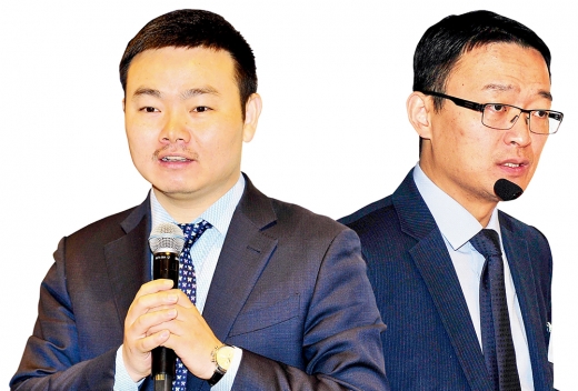 (왼쪽부터) 멍 샤오윈 한국화웨이 지사장, 칼 송 화웨이 글로벌 대외협력 및 커뮤니케이션 사장. /사진=화웨이