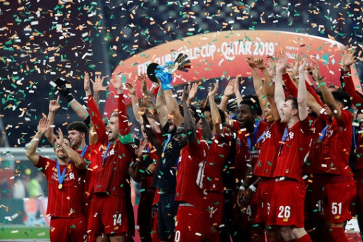 지난 22일 국제축구연맹(FIFA) 클럽 월드컵 우승을 차지하면서 우승컵을 추가한 리버풀. /사진=로이터