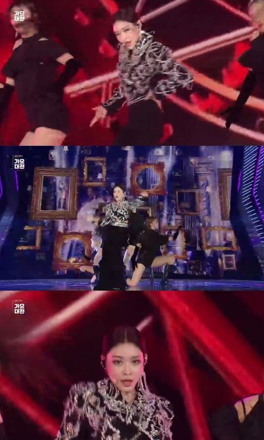 가수 청하. /사진='2019 SBS 가요대전' 바송 캡처
