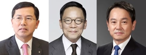 (왼쪽부터)임영진 신한카드 사장, 정태영 현대카드 부회장, 원기찬 삼성카드 사장/사진=각사