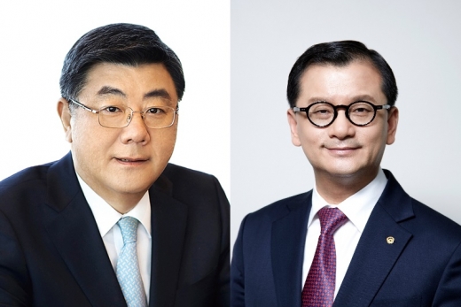 (왼쪽부터)현성철 삼성생명 사장, 여승주 한화생명 사장.