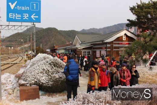 분천 산타마을을 찾은 여행객들. /사진=박정웅 기자