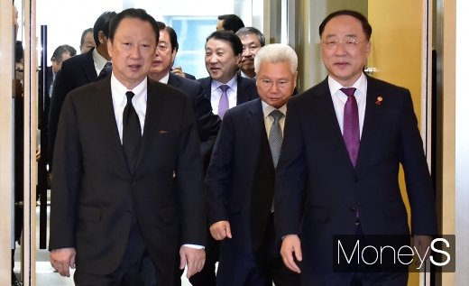 [머니S포토] 기재부-대한상의 2020 경제정책방향 기업인 간담회