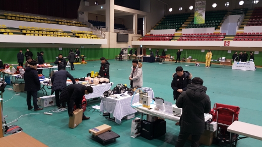 27일 전남 장흥서 열린 구급장비 품평회 모습./사진제공=전남도